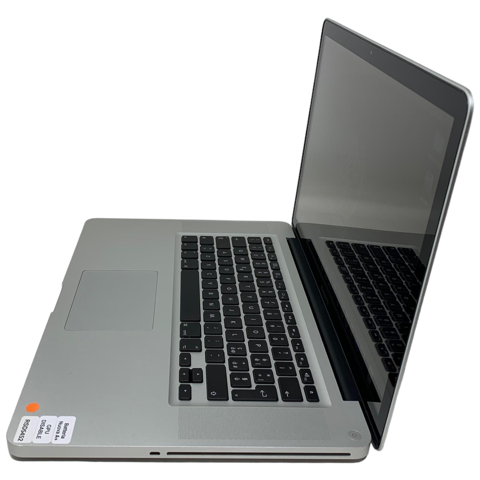 RSD5452 MacBook Pro 15 2011 i7 8-256 SSD Gar. 12M Fattura